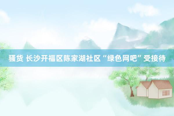 骚货 长沙开福区陈家湖社区“绿色网吧”受接待