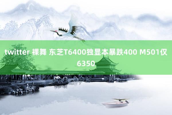 twitter 裸舞 东芝T6400独显本暴跌400 M501仅6350