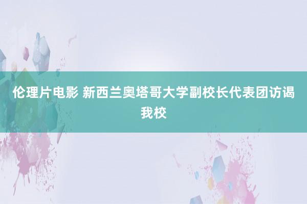 伦理片电影 新西兰奥塔哥大学副校长代表团访谒我校
