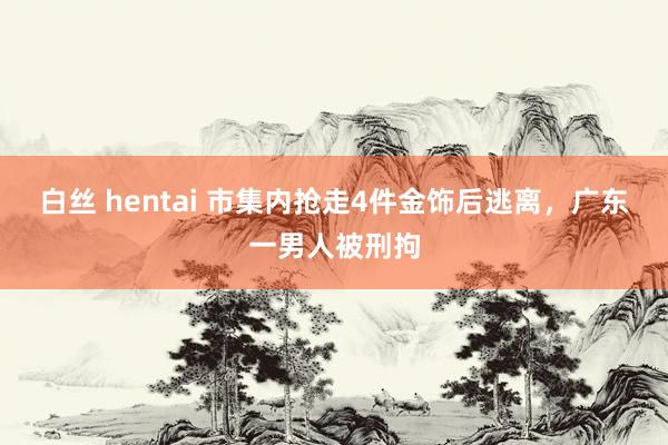 白丝 hentai 市集内抢走4件金饰后逃离，广东一男人被刑拘