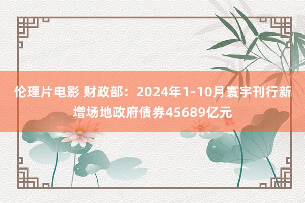 伦理片电影 财政部：2024年1-10月寰宇刊行新增场地政府债券45689亿元