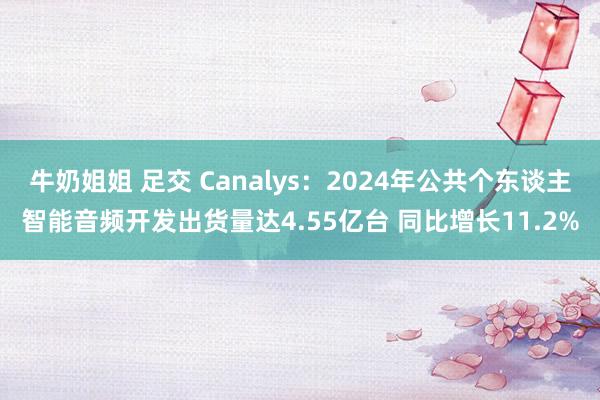 牛奶姐姐 足交 Canalys：2024年公共个东谈主智能音频开发出货量达4.55亿台 同比增长11.2%